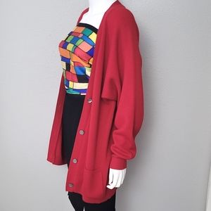 Merino Wool Cardigan • V-Neck Sweater Jacket • Vintage Cotigan • Buttons Pockets